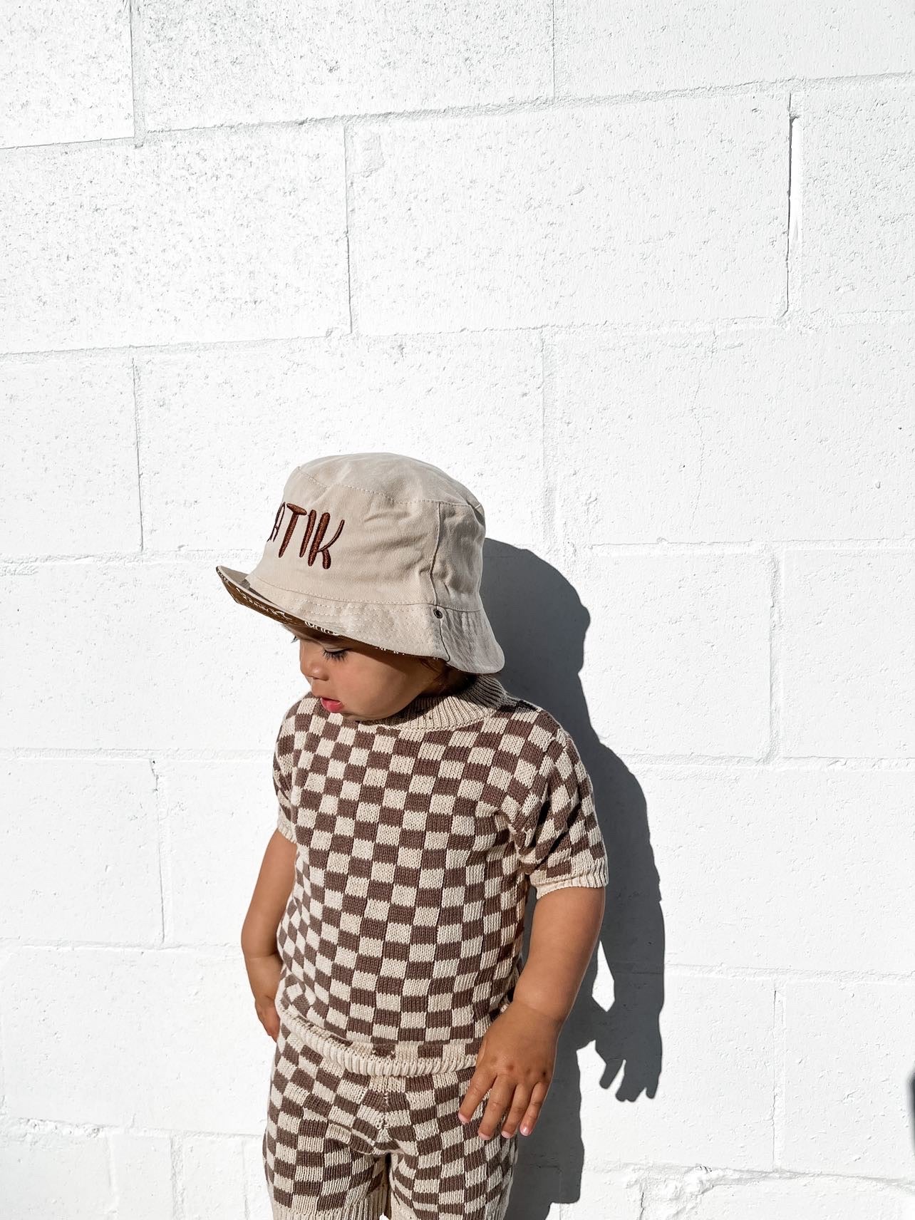Check Knit Set