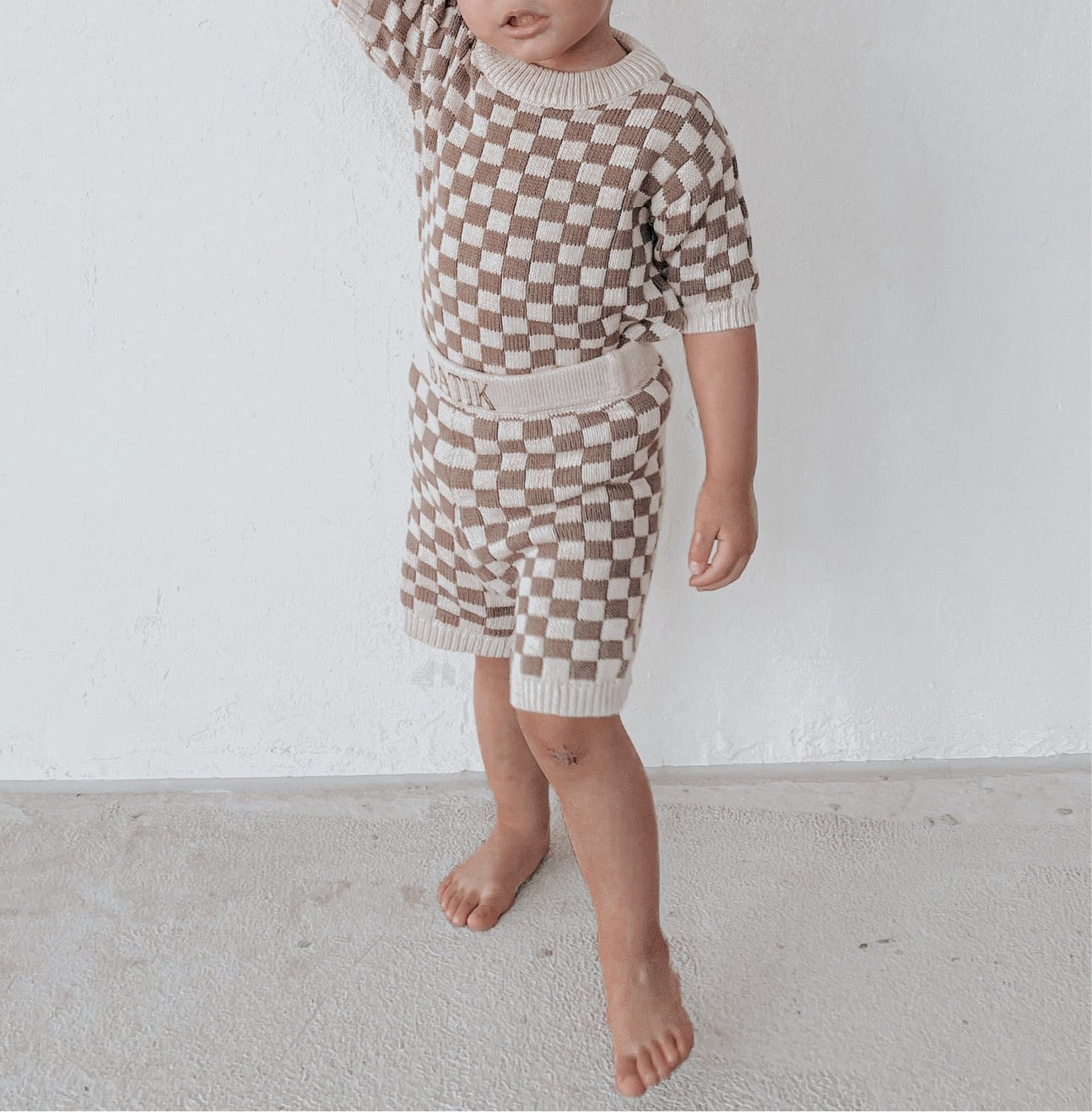 Check Knit Set